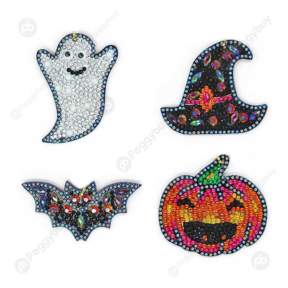 

4pcs Halloween - DIY Creative Diamond Keychain, 501 Original