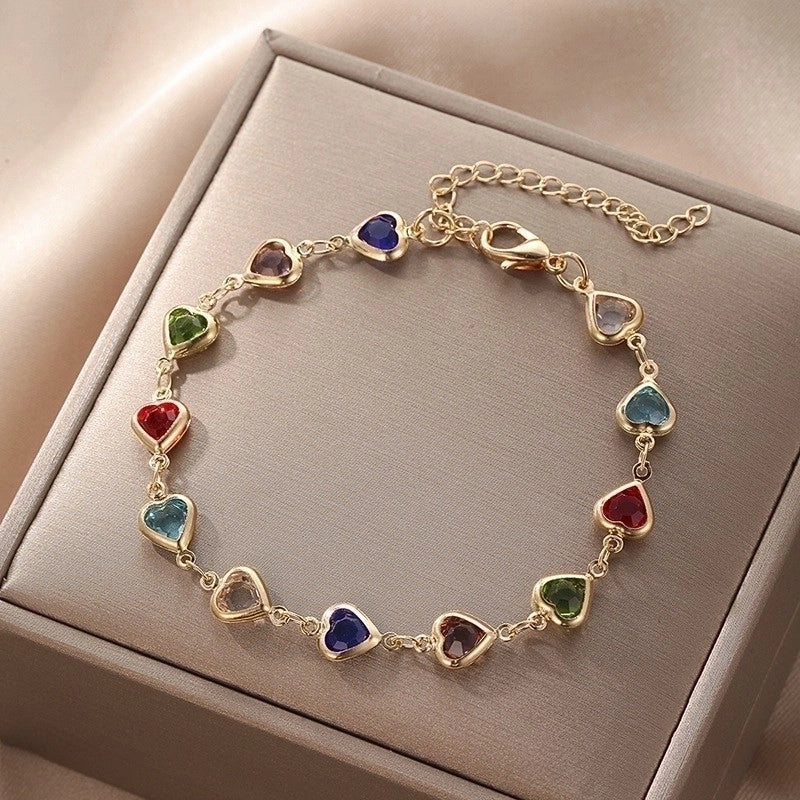 Cute Vintage Style Funny Devil’s Eye Heart Shape Butterfly Copper Plating Bracelets