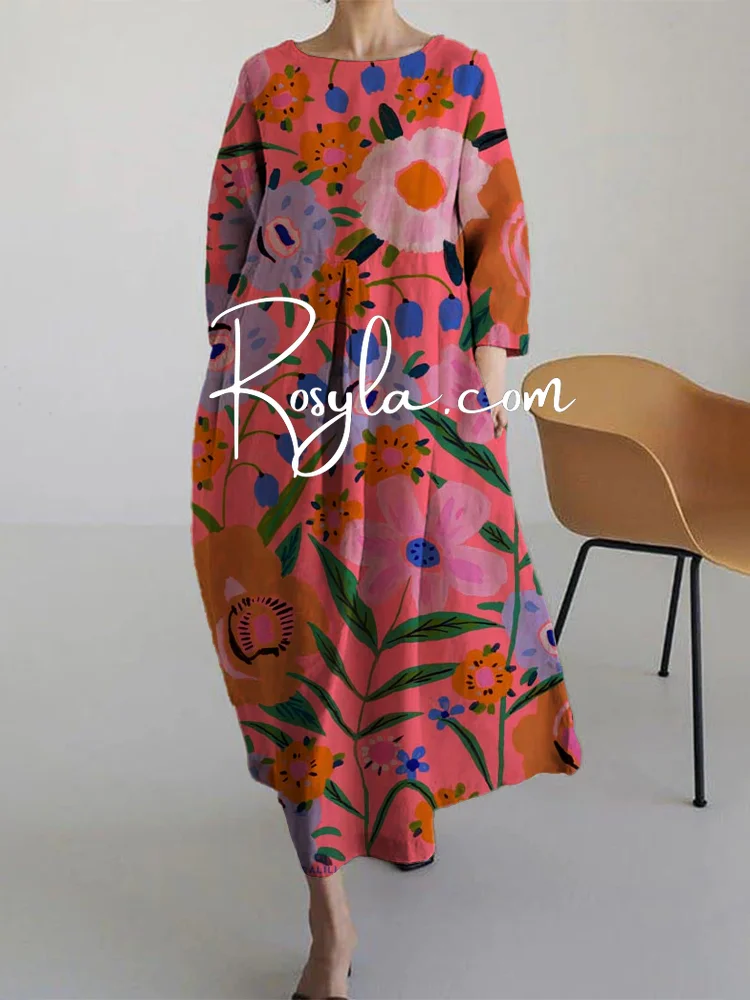 Women's Casual Leisure Flory Print Dress