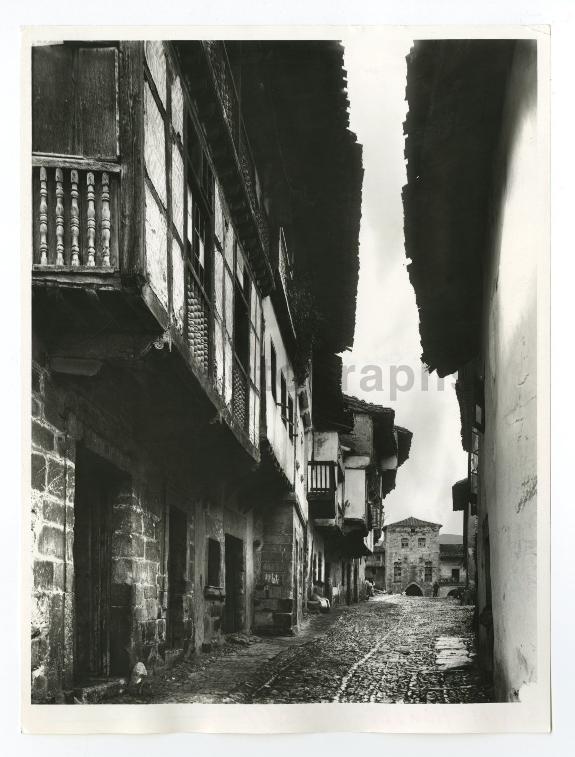 Spanish Architecture - Vintage Publication Photo Poster paintinggraph - Santillana del Mar