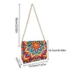 (US Local)DIY Mandala Diamond Art Wooden Coin Pouch with Chain 5D Diamond Painting Purse