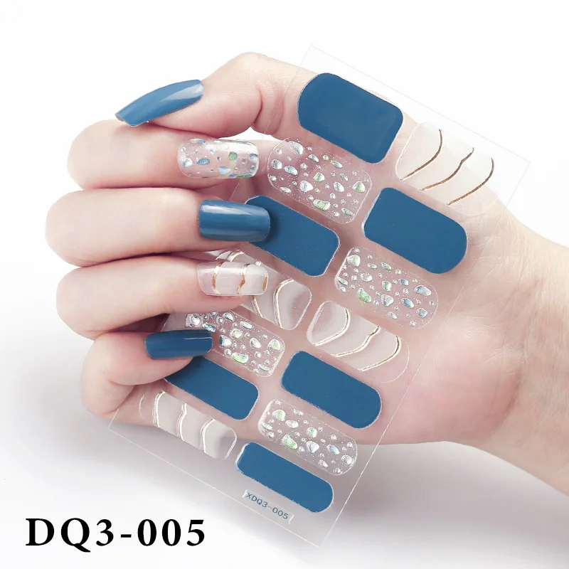 Churchf Nail Stickers Fashion Design Nail Polish Stickers Full Cover Nail Decorations for Manicure Self Adhesive Decals for Nails-Nail Inspo