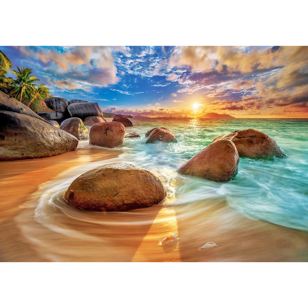 

Sunrise Beach - Round Drill Diamond Painting - 40*30CM, 501 Original