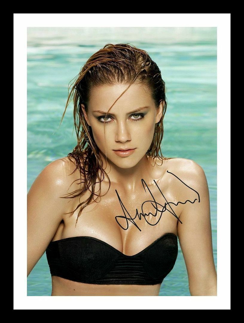 Amber Heard Autograph Signed & Framed Photo Poster painting 1