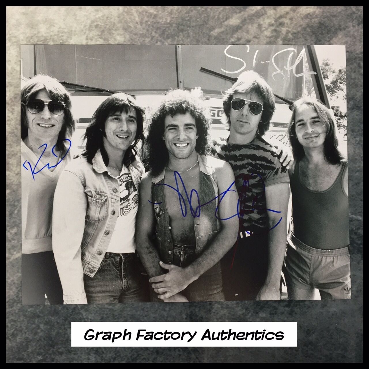 GFA x4 Neal Schon Rock Band * JOURNEY * Signed 11x14 Photo Poster painting PROOF AD2 COA