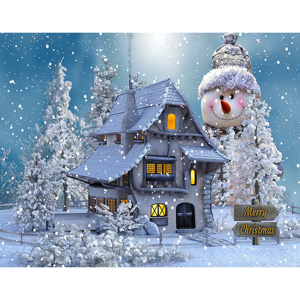 

Snow Scene House - Round Drill Diamond Painting - 50*40CM, 501 Original