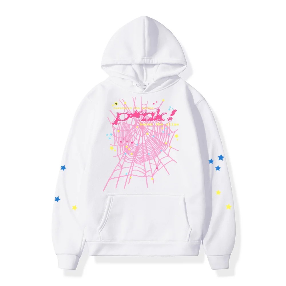 Spider Web Printed Couple Sweater Hoodie