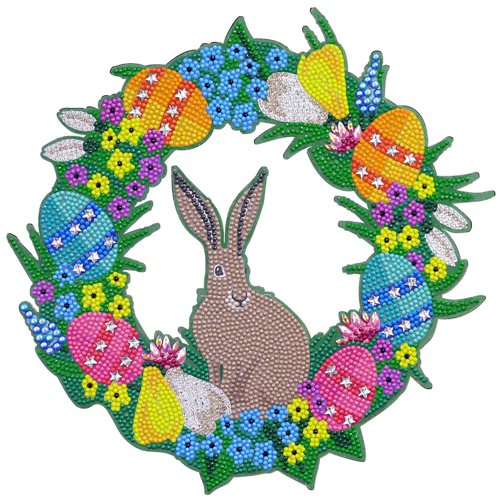 

Easter Bunny Wreath - 5D DIY Craft Decoration - 30*30CM, 501 Original