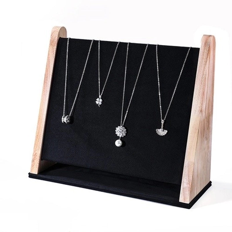 Minimalist Classic Style Color Block Wood Jewelry Rack