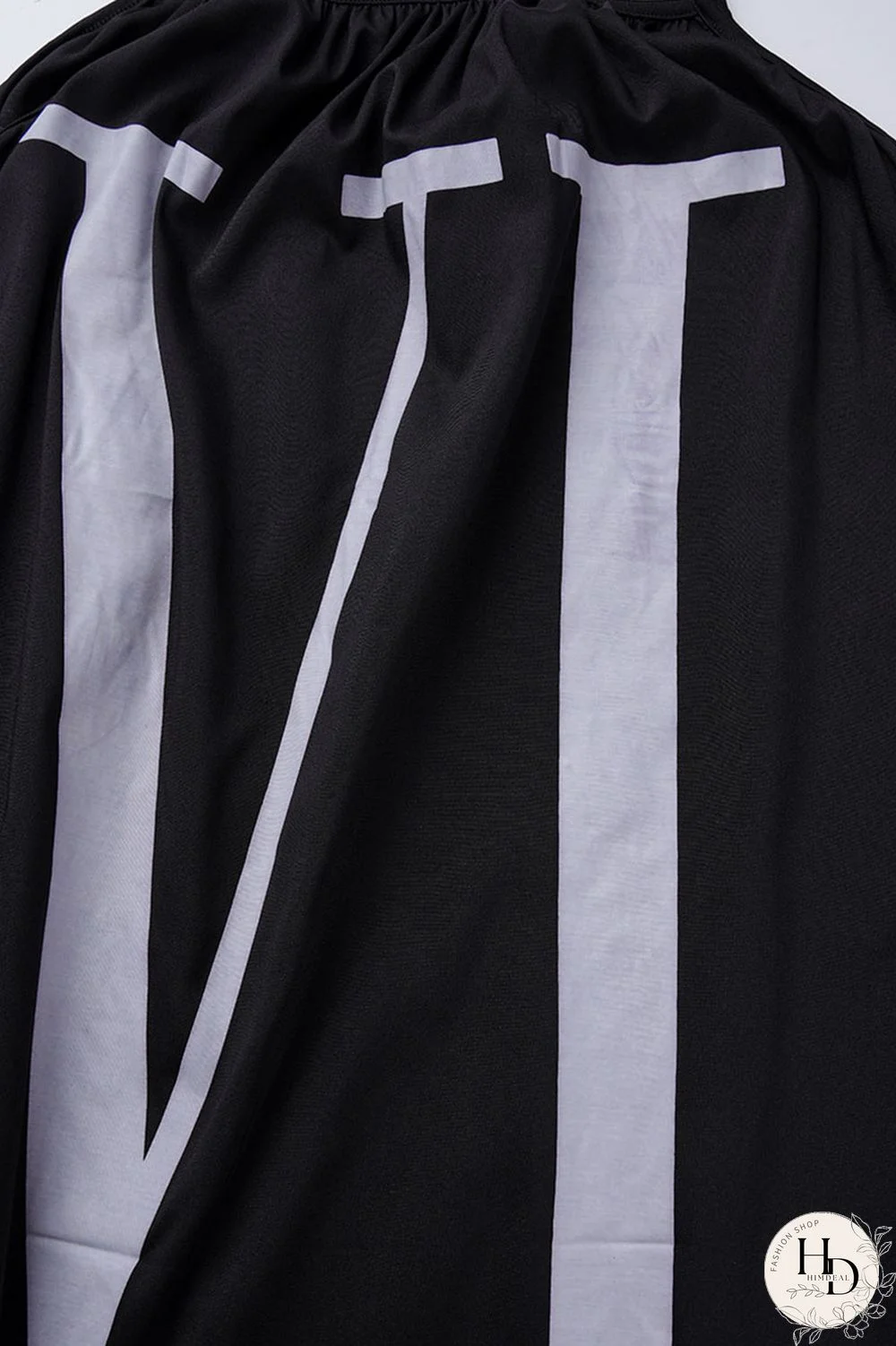 Black Fashion Off The Shoulder Sleeveless Slip Swagger Knee-Length Print Dresses