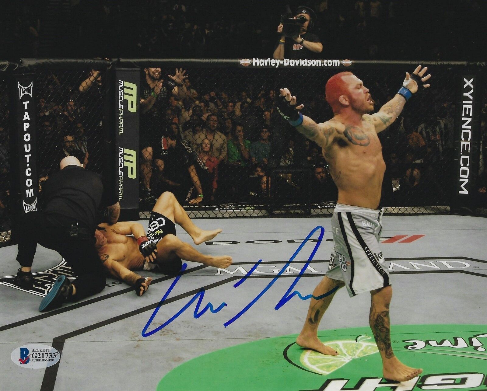 Chris Leben Signed 8x10 Photo Poster painting BAS Beckett COA UFC 132 Wanderlei Silva KO Picture