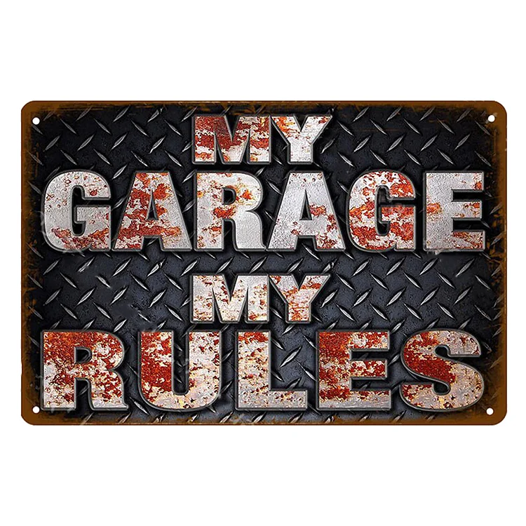 Garage - Vintage Tin Signs/Wooden Signs - 7.9x11.8in & 11.8x15.7in
