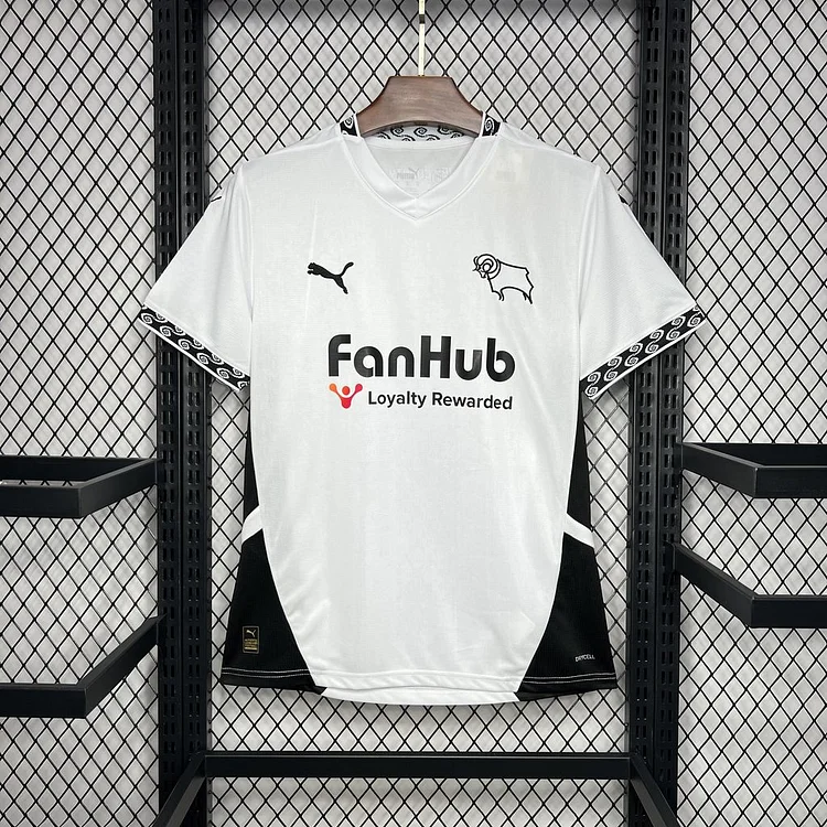 24-25 Derby County Home Football Shirt