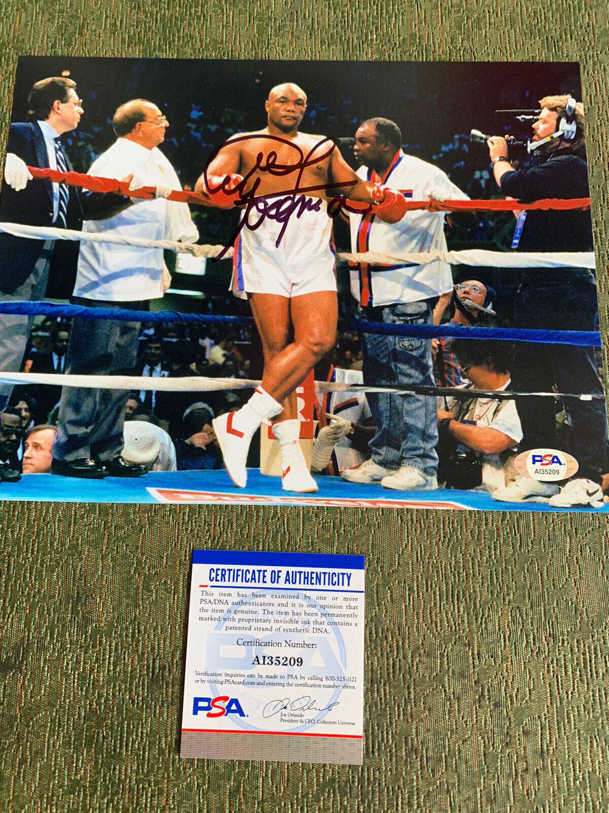 george Foreman Signed Auto 8x10 Photo Poster painting Pic Psa Coa