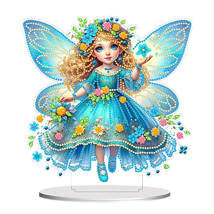 PVC Round Special Shaped Butterfly Fairy Diamond Painting Desktop Decorations gbfke