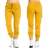Ladies Workwear Casual Elastic Waist Lace Up Pants