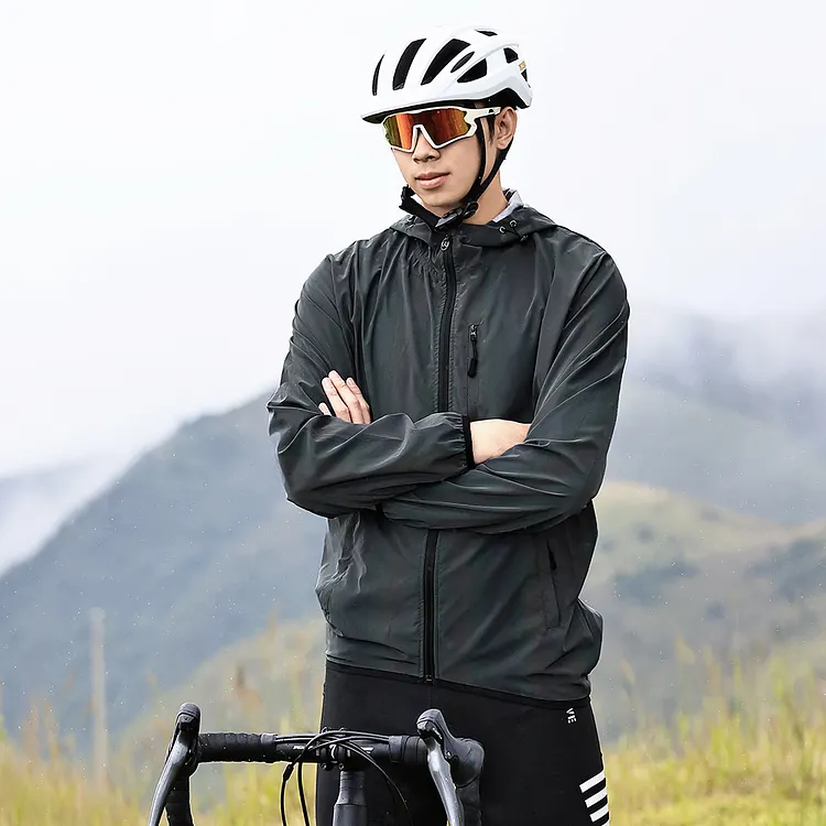 INBIKE Men's Cycling Jacket - Windproof Fleece Lined Reflective Windbreaker For Cold Weather Running & Biking