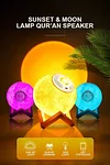 Touch Moon Lamp sunset Quran Speaker Islamic Gift APP Control Portable Al Digital Mp3 Quran Player