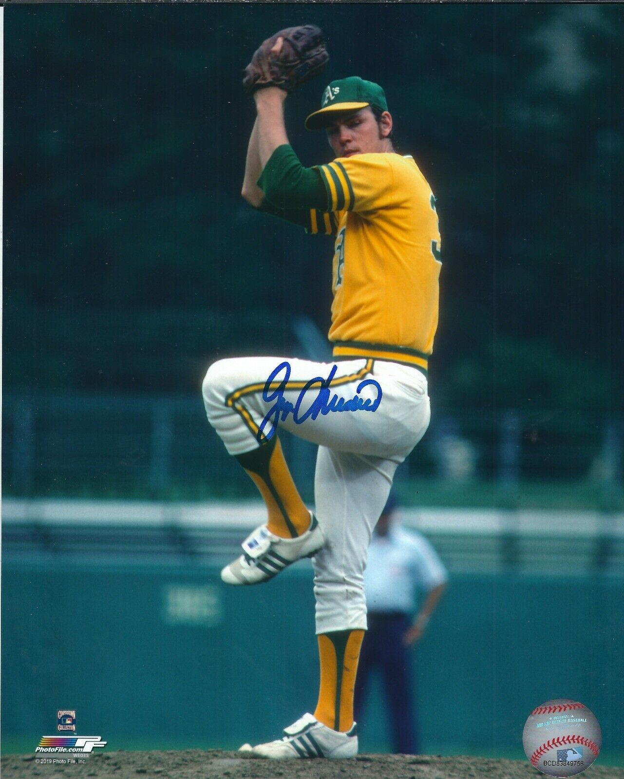 Autographed 8X10 GEORGE MEDICH Oakland A's Photo Poster painting w/Show Ticket