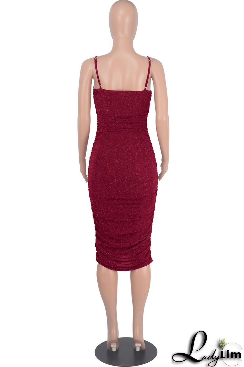 Purple Sexy Solid Split Joint Fold Spaghetti Strap One Step Skirt Dresses