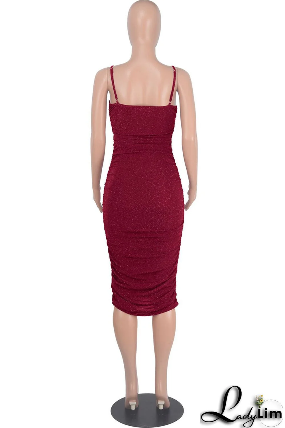 Purple Sexy Solid Split Joint Fold Spaghetti Strap One Step Skirt Dresses