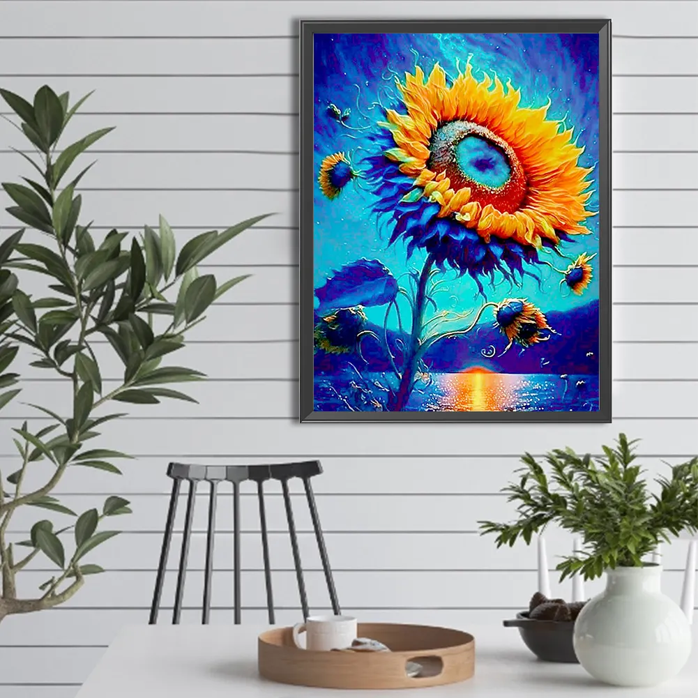 Full Round Diamond Painting 30*40cm - Swaying Sunflowers