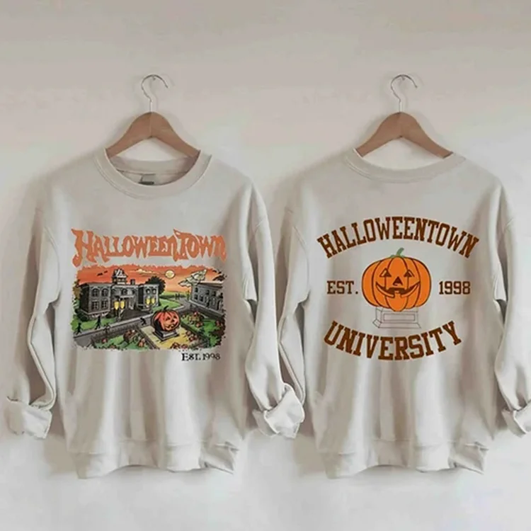 VChics Halloweentown Print Casual Sweatshirt
