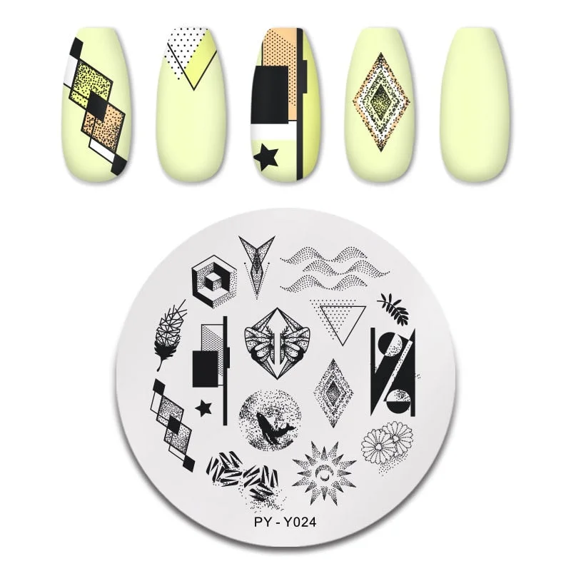 PICT YOU Valentine's Day Nail Stamping Plates Rose Flower Love Pattern Nail Art Plate Overprint Stamp Stencils Design Molds-Nail Inspo