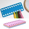 10pcs Cross Stitch Thread Holder Storage Tool User-Friendly Design Winder Color Plastic Board 20 Holes Needlework Project Card