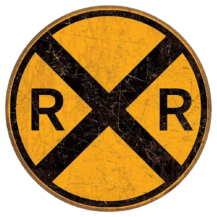 Letter - Round Vintage Tin Signs/Wooden Signs - 11.8x11.8in