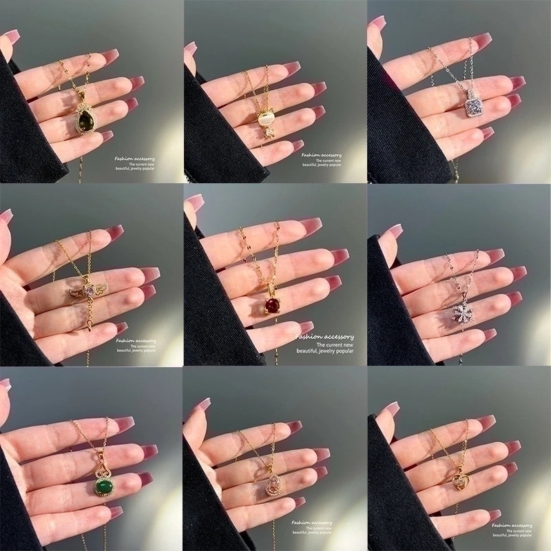 2 Pieces Titanium Steel Vintage Style Tassel Plating Doll Constellation Crown Pendant Necklace