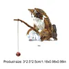 Fishing Cat Ornament Mini Cat Figurine Home Car Interior Decoration (7Pcs)