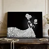 DIY Pearl Painting Rose Girl for Home Wall Decor with Frame(20x30cm)