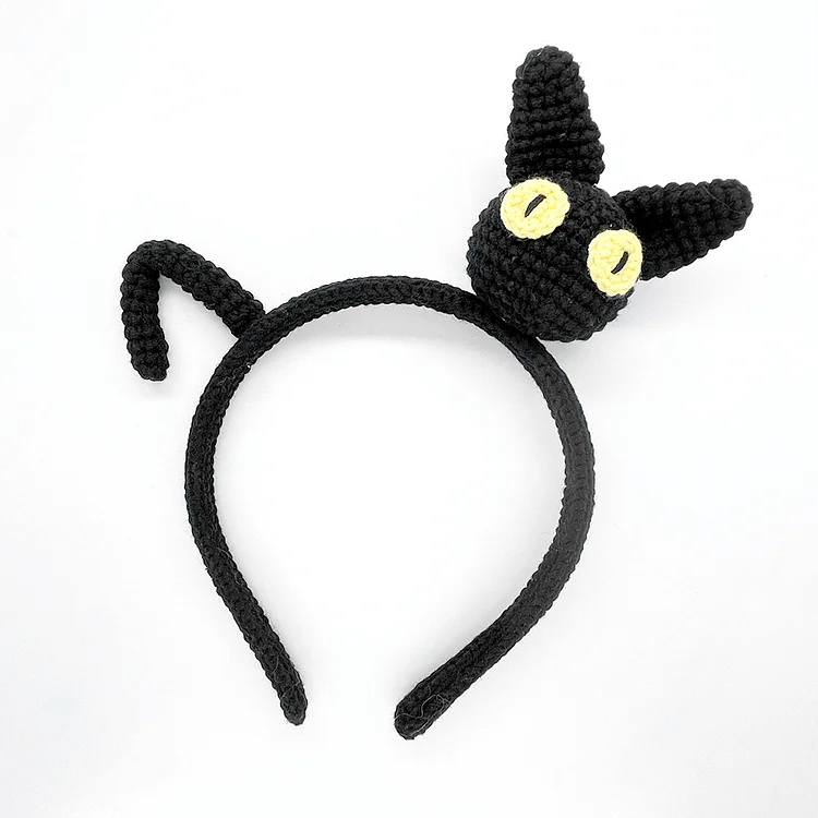 YarnSet-Black Cat Hair Hoop Crochet Kit For Beginners