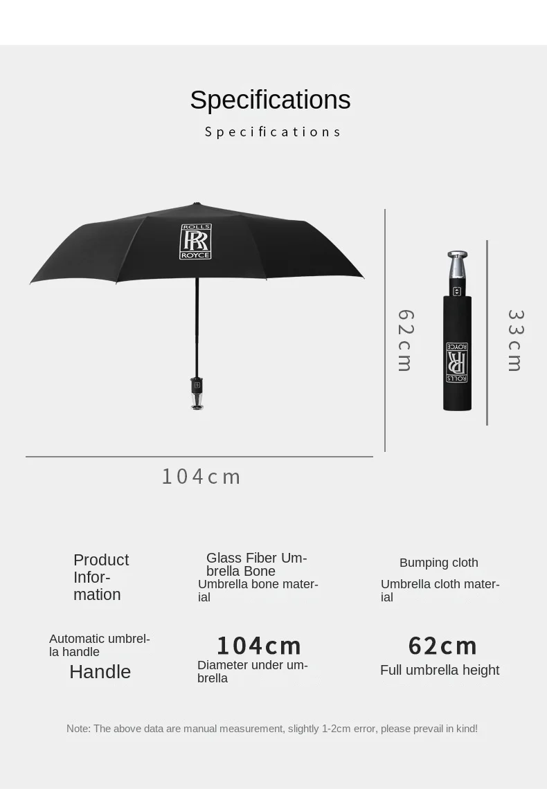  VIP business folding 10-bone black plastic umbrella