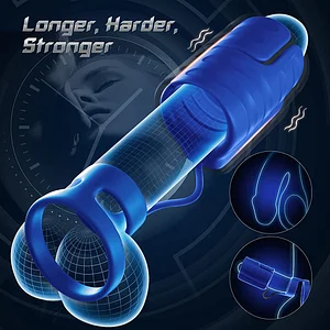 App Remote Control Penis Sleeve With Double Rings