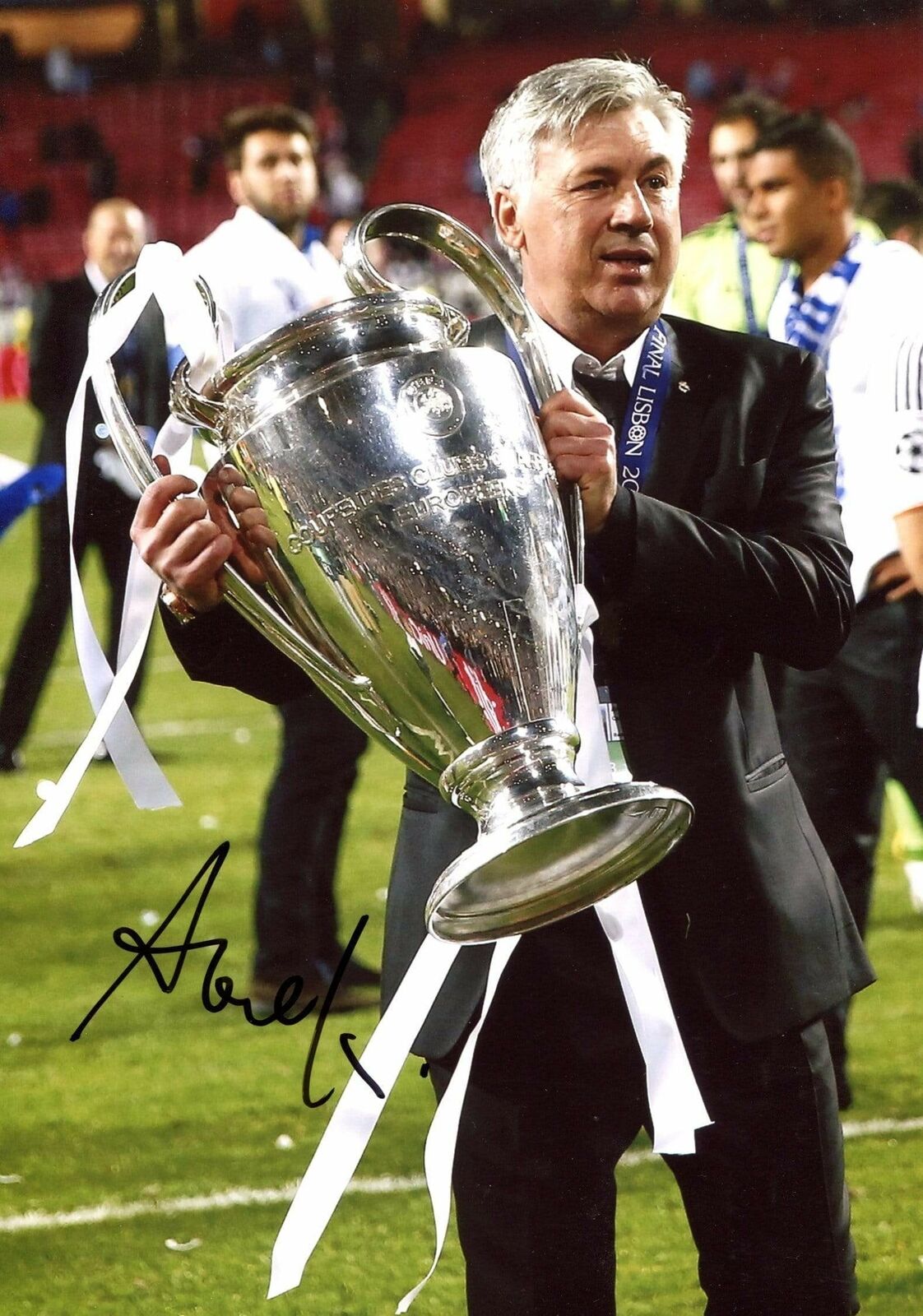 Carlo Ancelotti SOCCER autograph, In-Person signed Photo Poster painting