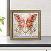 Butterfly DIY Special Shaped Drill Wooden Diamond Painting Tabletop Ornaments Kit with Photo Frame Desktop Diamond Art Kits Double-Sided Pattern for Adults/Beginners Home Decor