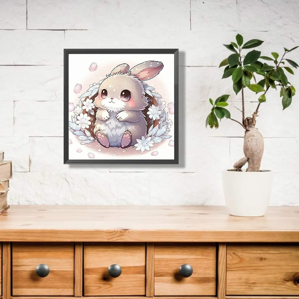 Full Round Diamond Painting 30*30cm - Rabbit