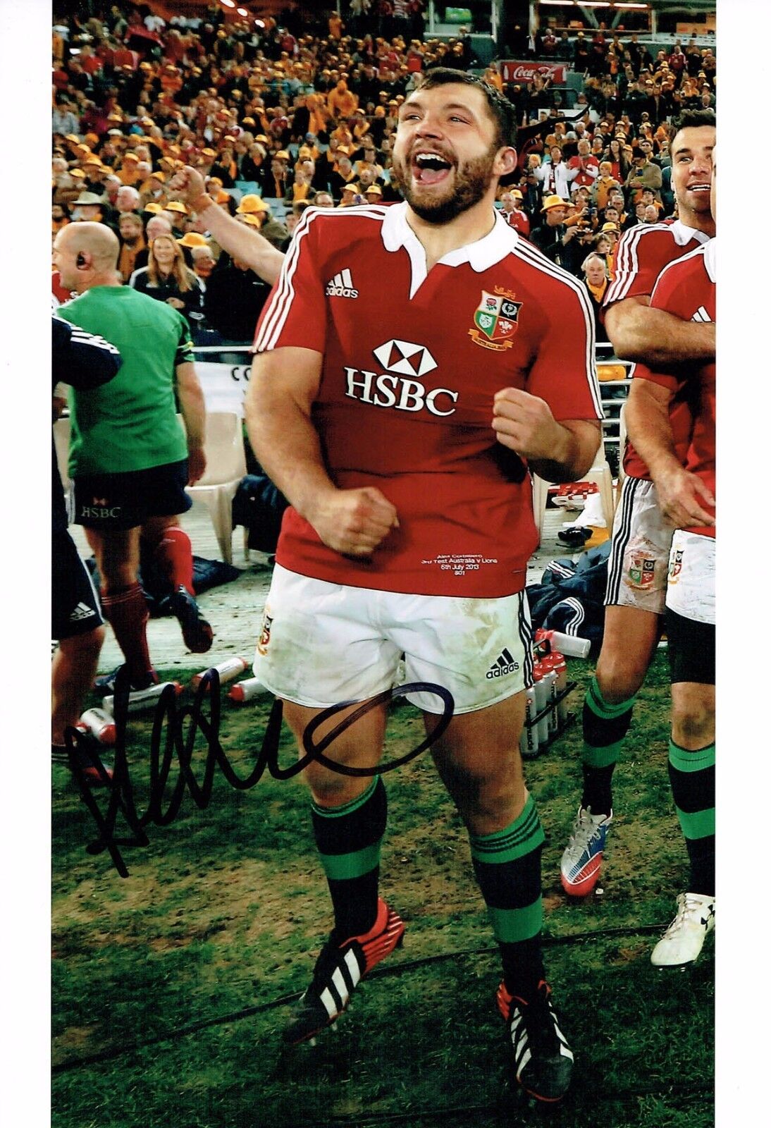 Alex CORBISIERO British Lions Rugby Signed Autograph 12x8 Photo Poster painting AFTAL COA