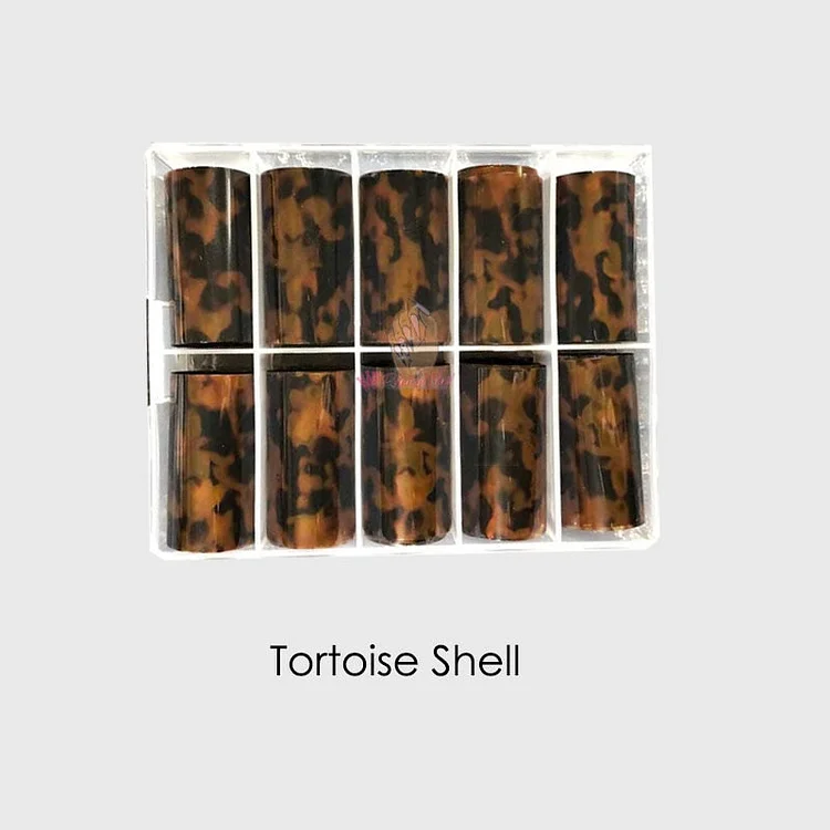 Tortoiseshell Amber Nails Tortoise Shell Nail Art Foil Leopard Pattern Transfer Decals Wraps Tips Stickers Manicure Decorations