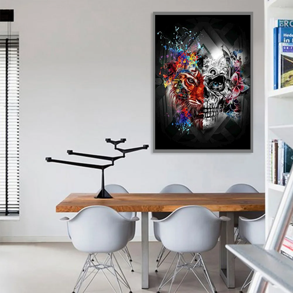 5D DIY Full Drill Diamond Painting Skull Cross Stitch Embroidery Home Decor