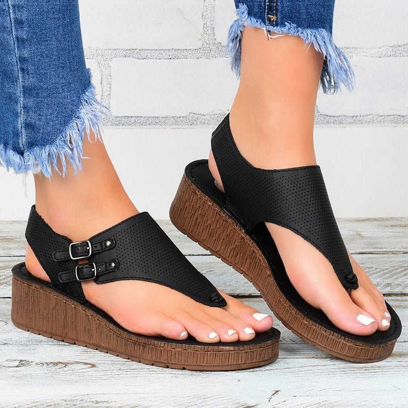 Women Sandals 2020 Platform Sandals With Wedges Shoes For Women Summer Sandals Chaussure Femme Flip Flops Wedge Heels Sandalias