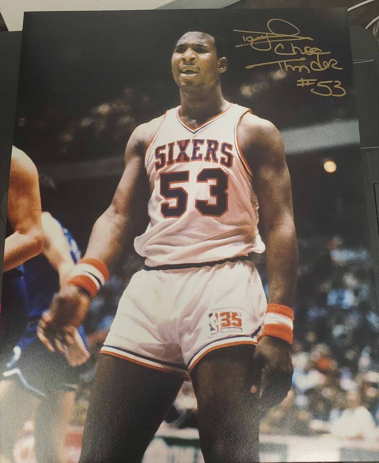 Autographed DARRYL DAWKINS Philadelphia 76ers 11x14 Photo Poster painting - w/ COA