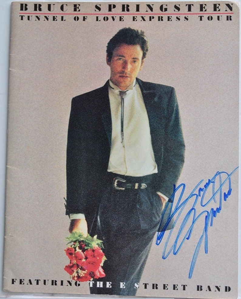 BRUCE SPRINGSTEEN SIGNED Tour Booklet Tunnel Of Love Express Tour 11x 14 wcoa