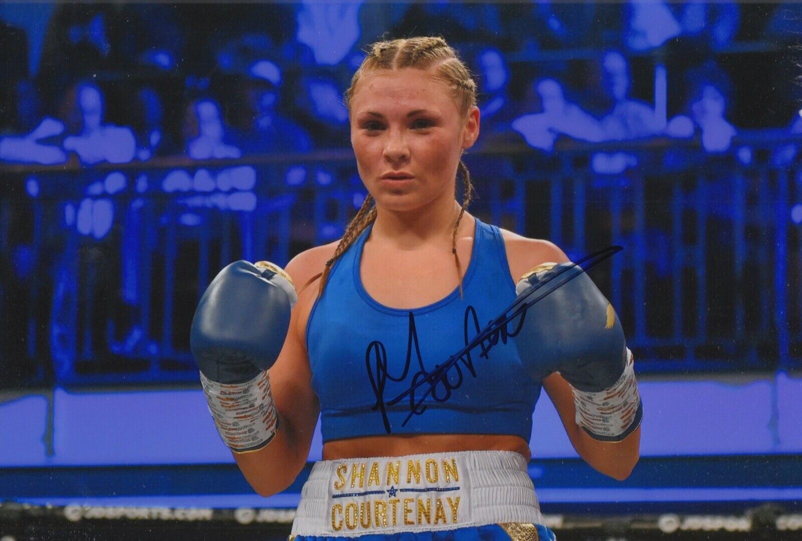 SHANNON COURTENAY HAND SIGNED 12X8 Photo Poster painting BOXING AUTOGRAPH 6