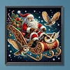 Hibou du Père Noël-peinture spéciale partielle diamant-30*30cm