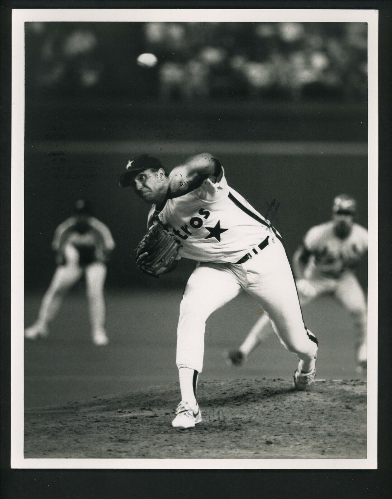 Jim Deshaies circa 1990's Houston Astros Official Press Original Photo Poster painting