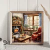 (US Local)Winter Warming Room-11CT Stamped Cross Stitch Kit(50x50cm)