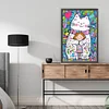 (40*60cm)DIY Full Round Drill Diamond Painting-Cat